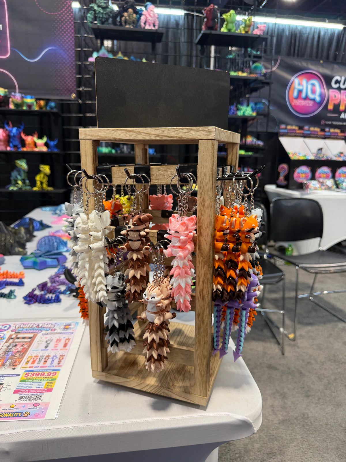Fluffy Tails Keychains Display