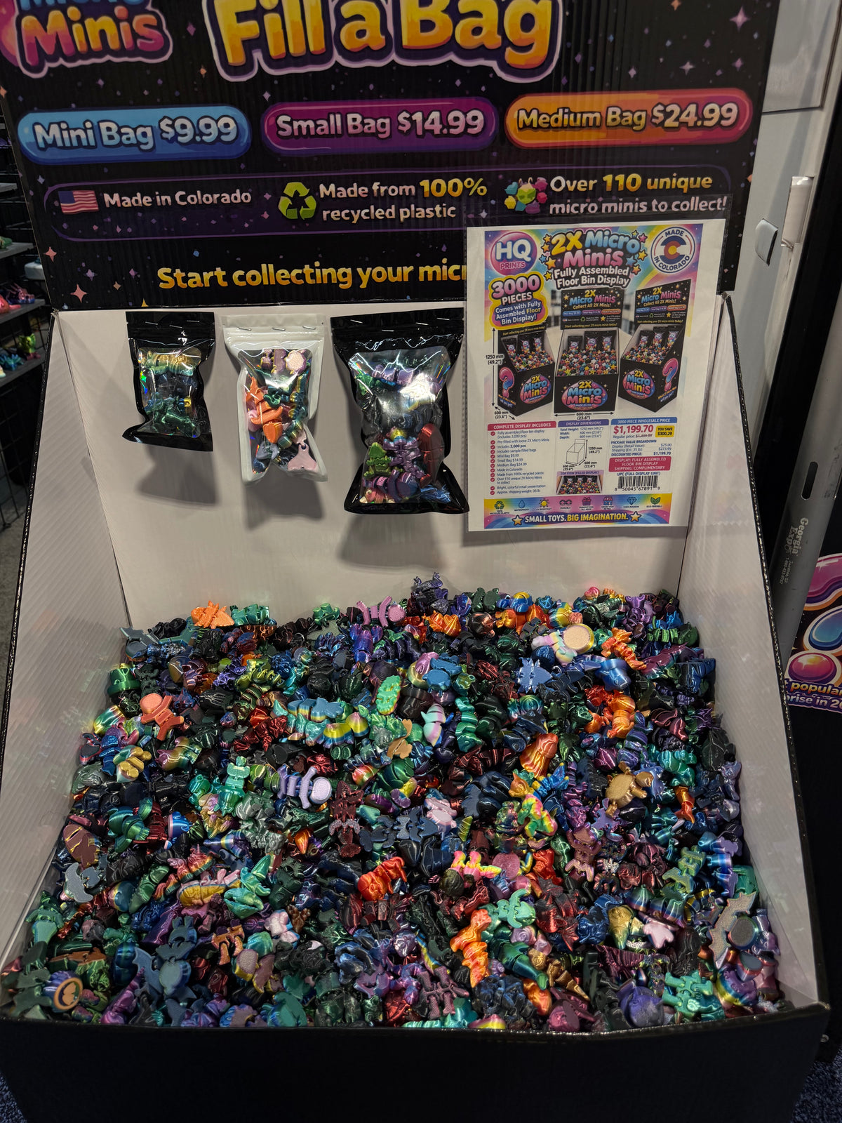 2X Micro Mini Bin Full Display