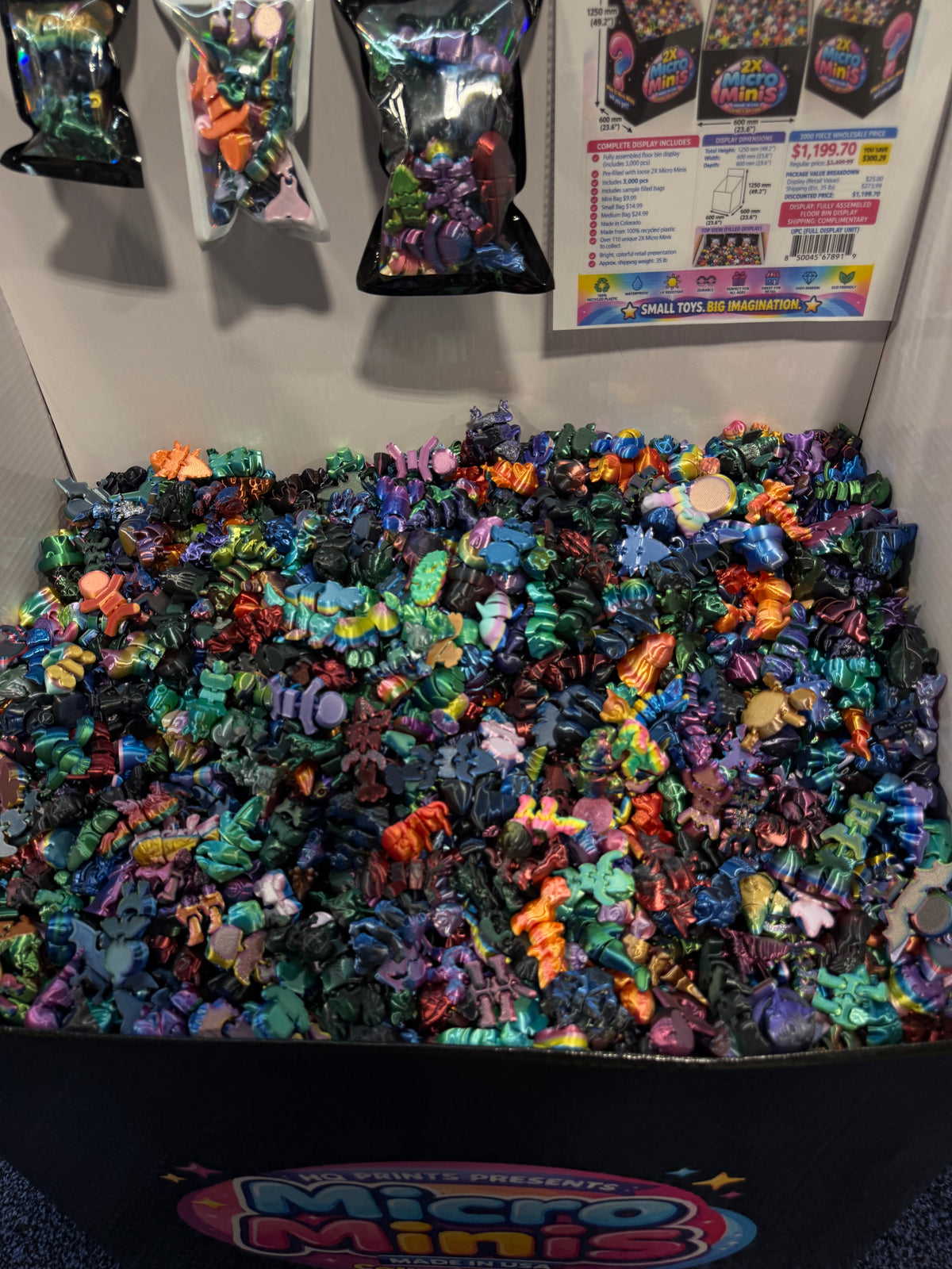 2X Micro Mini Bin Full Display