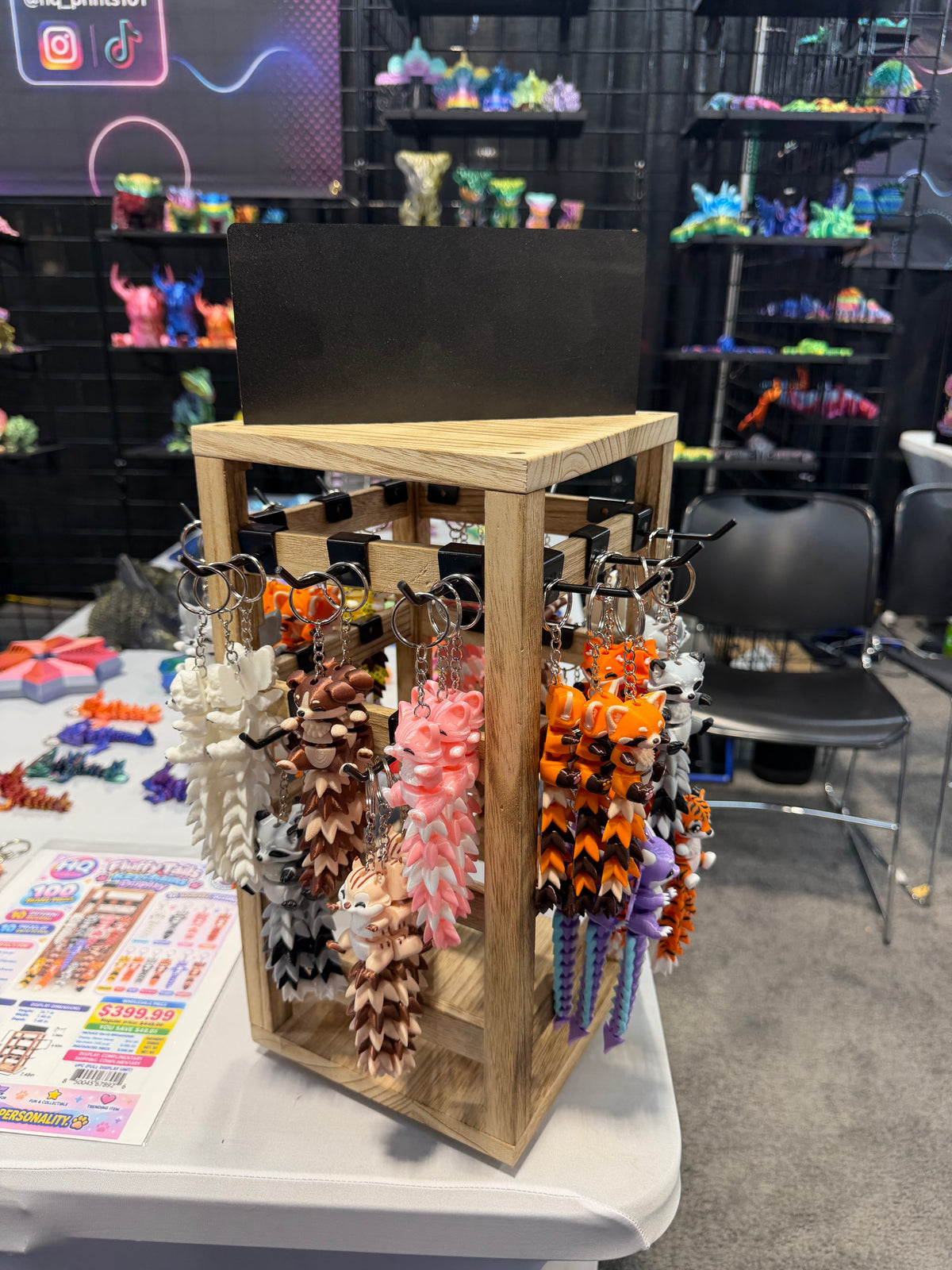 Fluffy Tails Keychains Display