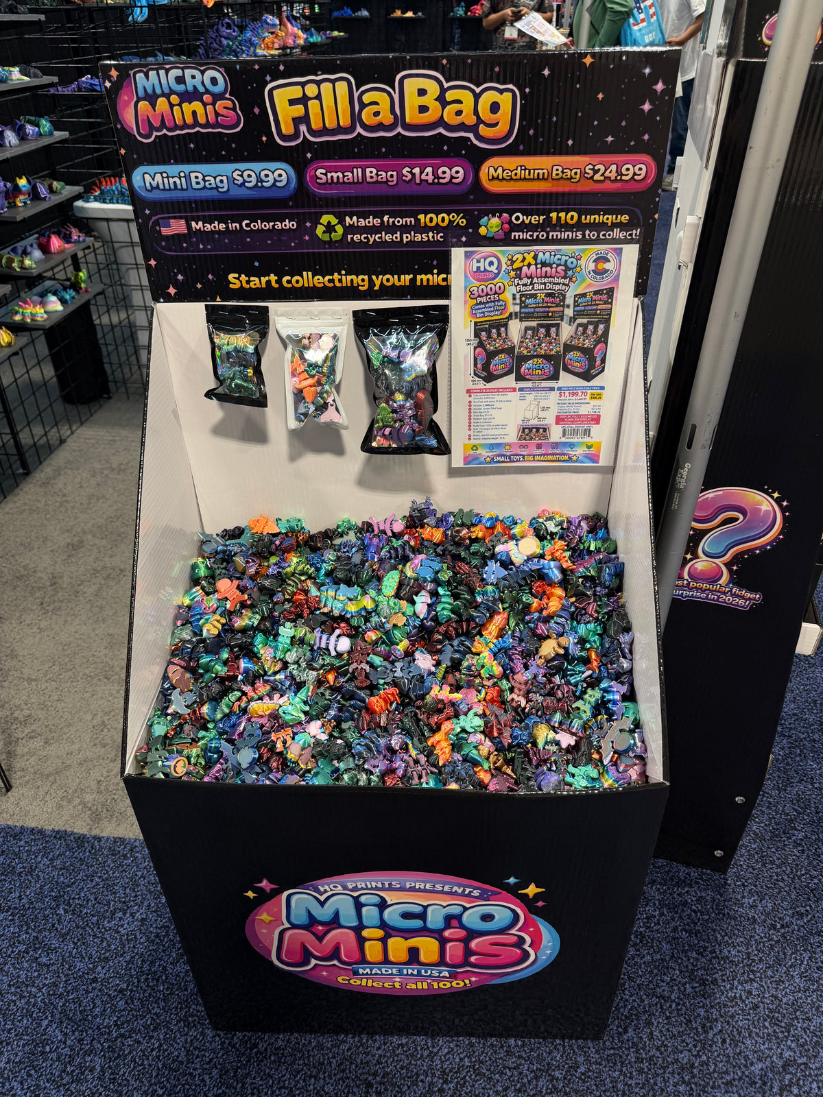 2X Micro Mini Bin Full Display