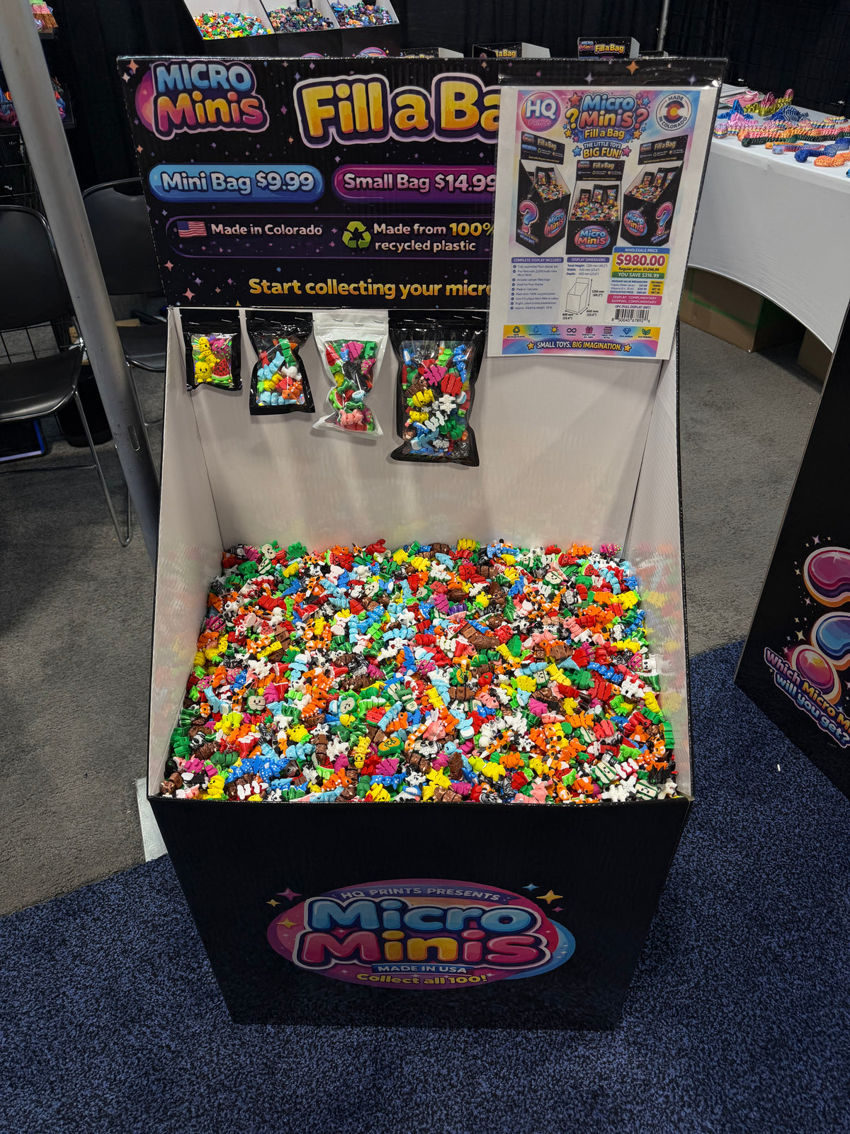 Multi Color Micro Mini Bin Full Display
