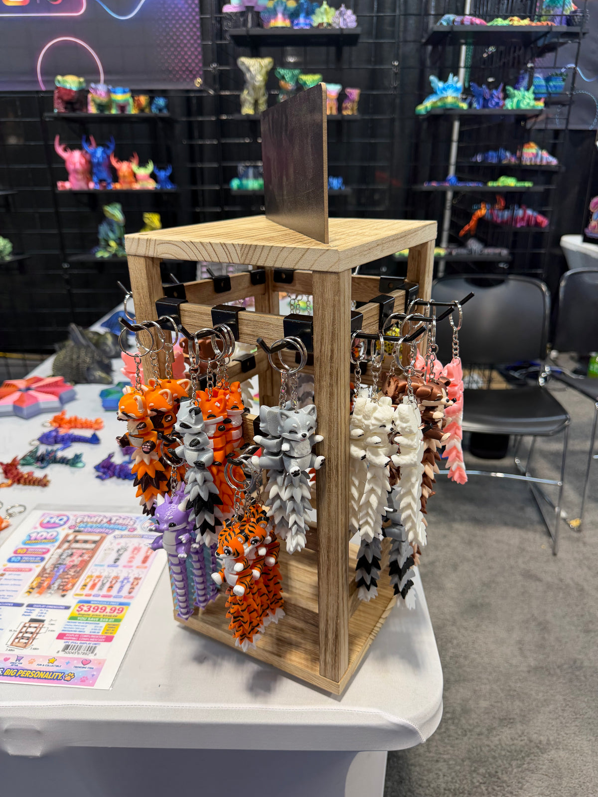 Fluffy Tails Keychains Display