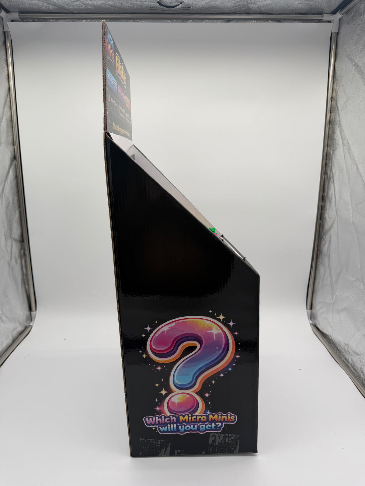 Multi color micro mini small bin floor display