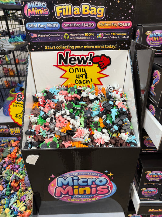 Multi Color Micro Mini Bin Full Display